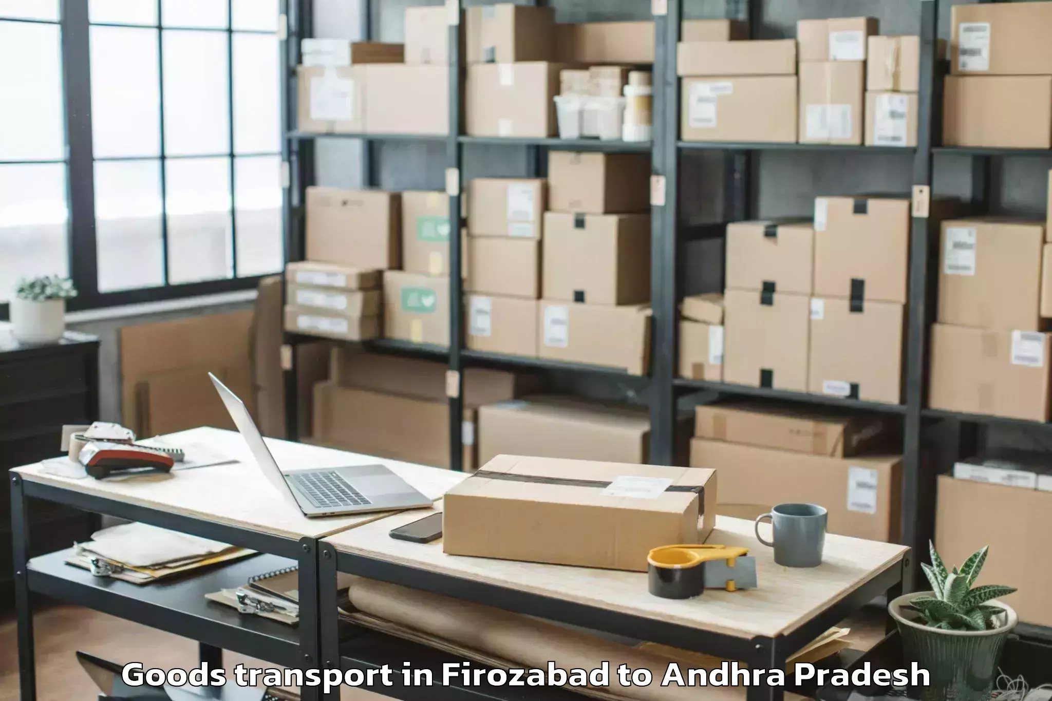 Trusted Firozabad to Abhilashi University Guntur Goods Transport